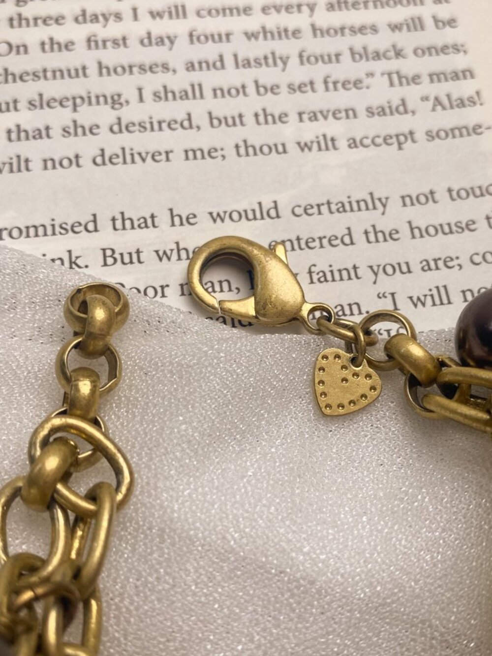 Stella and Dot Audrey Neutral Cluster Pearl Crystal Beaded Gold Chain Bracelet - Picture 11 of 12